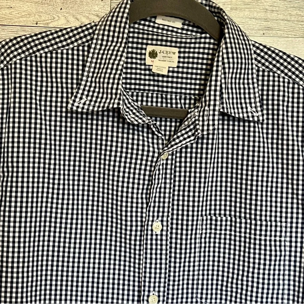 J. Crew Tailored Fit Washed Casual Long‎ Sleeve Button Down Shirt Men’s Size Med